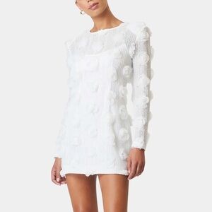 Elliatt White 3d floral mini dress